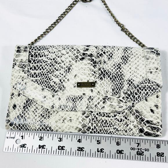 Vans Hi-Jinks Wallet Purse Handbag Crossbody Snakeskin Metal Strap Chain Button - Picture 9 of 10